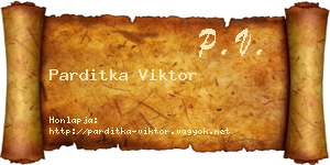 Parditka Viktor névjegykártya
